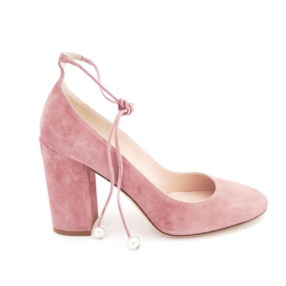 Kate Spade 7 Made in Italy Pink Suede High Heels - Picture 5 of 8